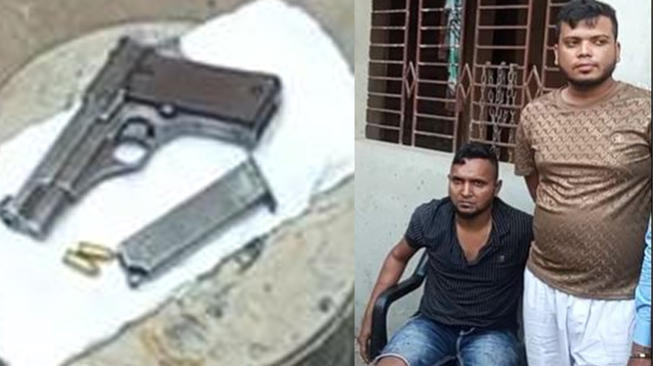 ফতুল্লায় বিদেশী পিস্তলসহ ২ সহোদর গ্রেপ্তার