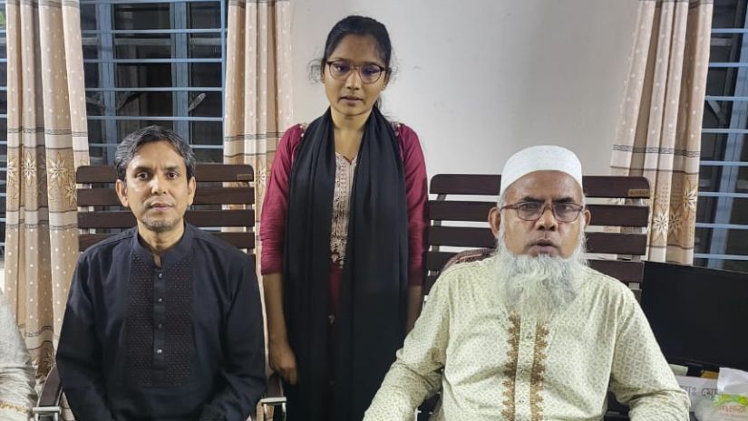 বাবা-মা হারানো দিয়ার দায়িত্ব নিলেন যবিপ্রবির উপাচার্য