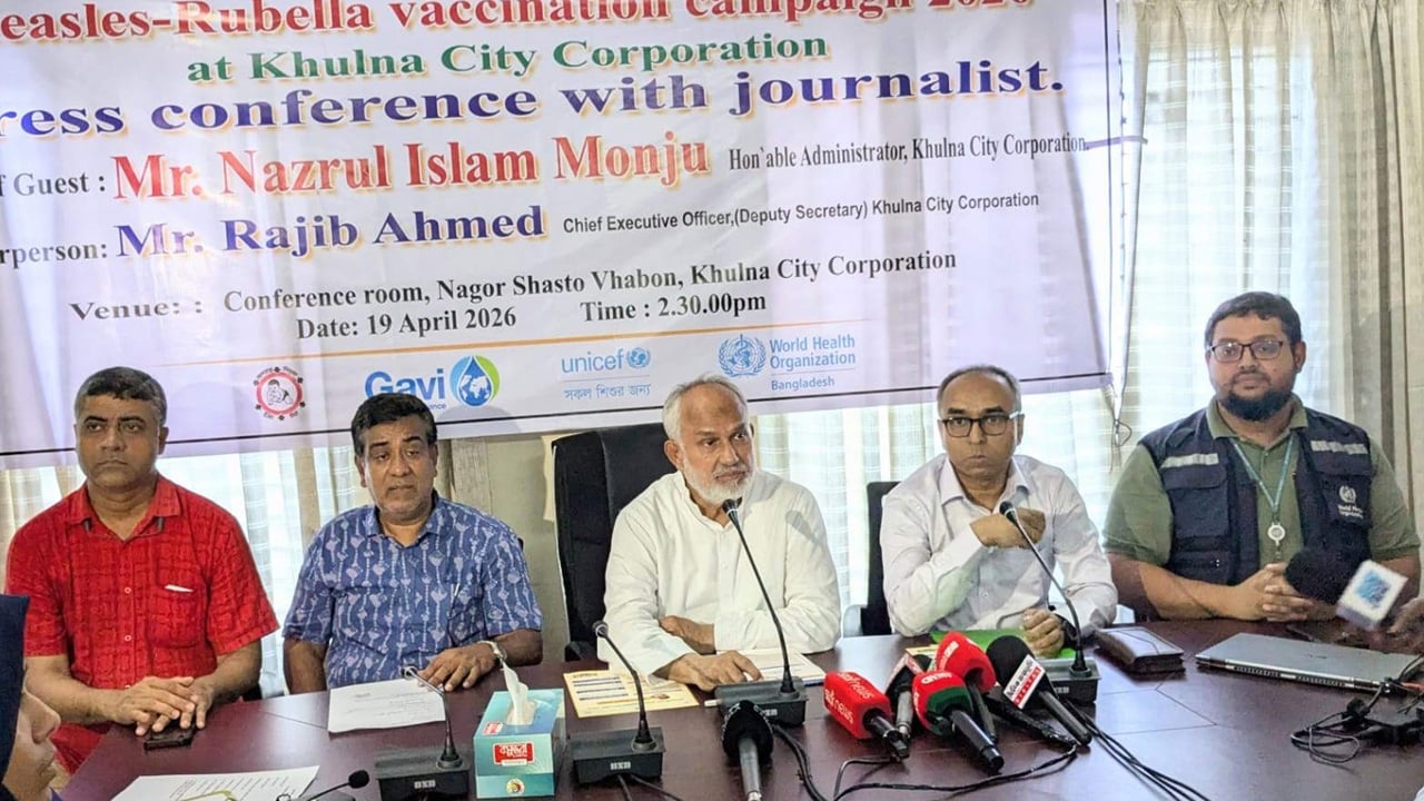 খুলনা মহানগরে ৯৪ হাজার শিশু পাবে হাম-রুবেলা টিকা