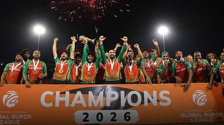 নাটকীয় জয়ে চ্যাম্পিয়ন গায়ানা 
