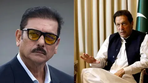 ইমরান খানের পাশে রবি শাস্ত্রী