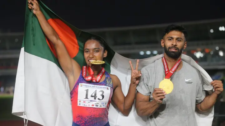 ১০০-র পর ২০০ মিটারেও সোনা জিতলেন ইমরানুর ও শিরিন