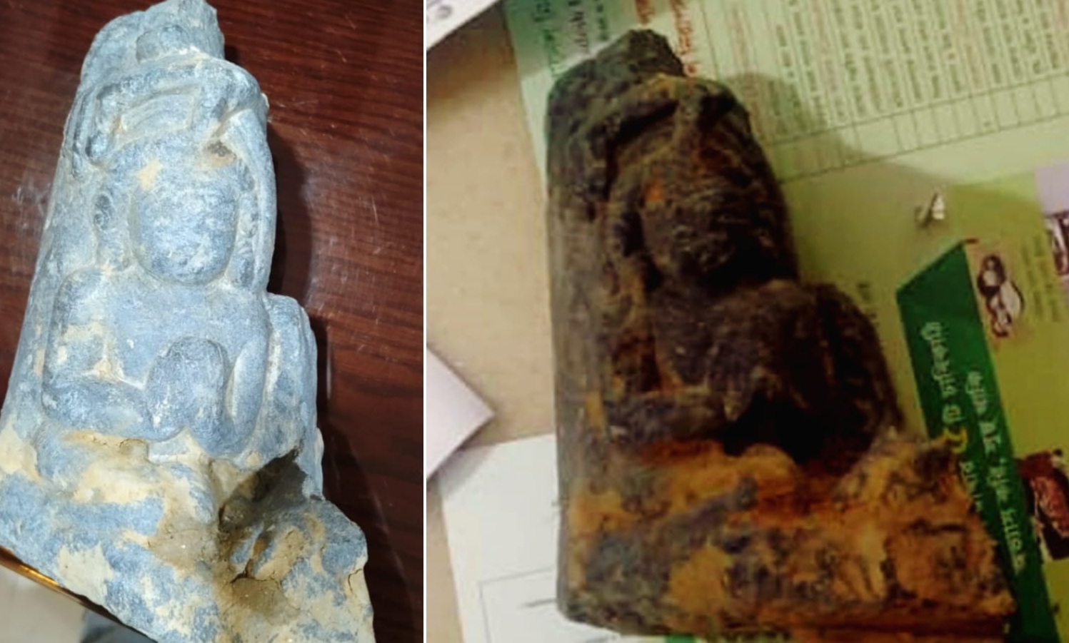 নন্দীগ্রামে প্রাচীন কষ্টিপাথর সাদৃশ্য ভাঙা মূর্তি উদ্ধার