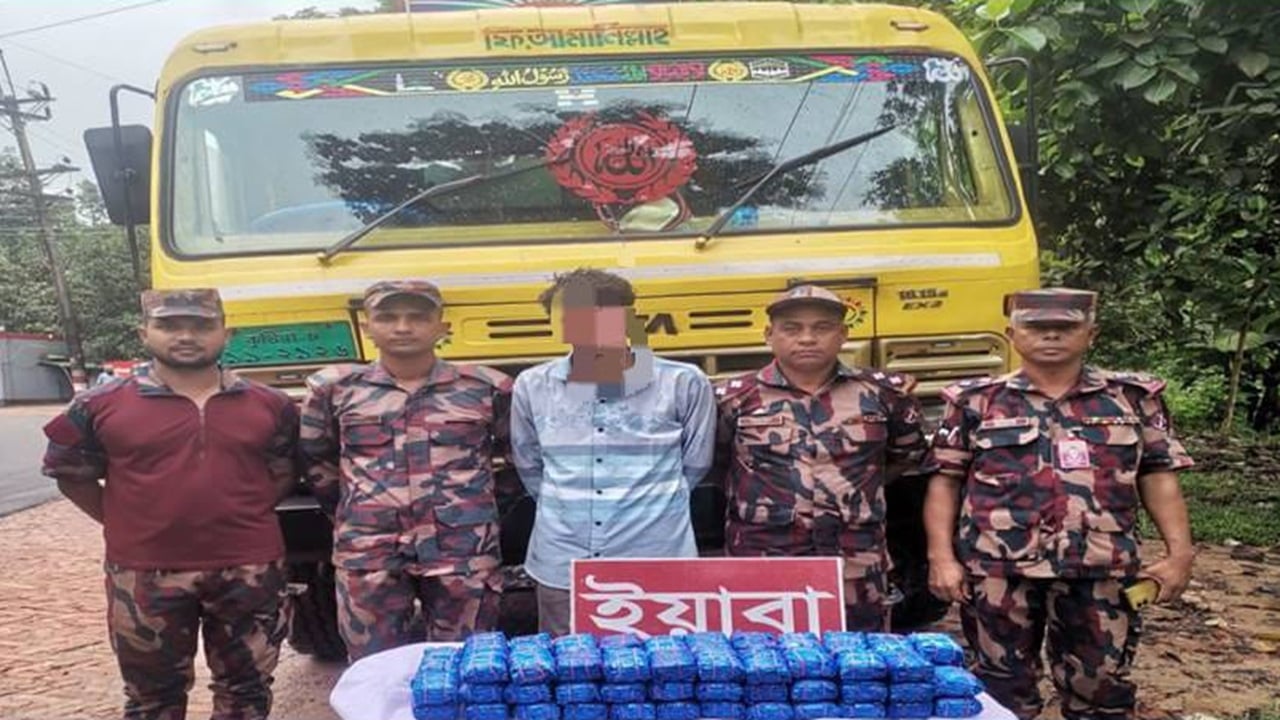 ট্রাকের চেচিসে ১ লাখ ৩৮ হাজার ইয়াবা, আটক ১