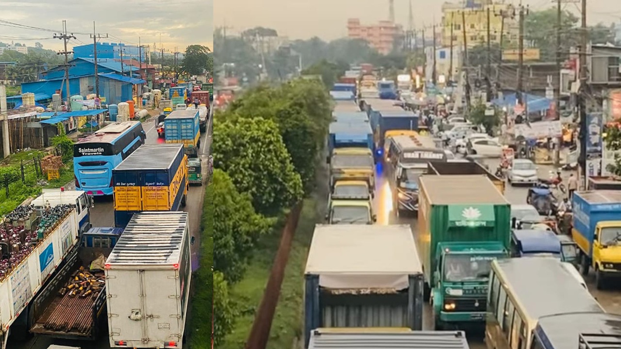 ঢাকা-চট্টগ্রাম মহাসড়কে অবৈধ পার্কিংয়ে স্থবির দেশের লাইফলাইন