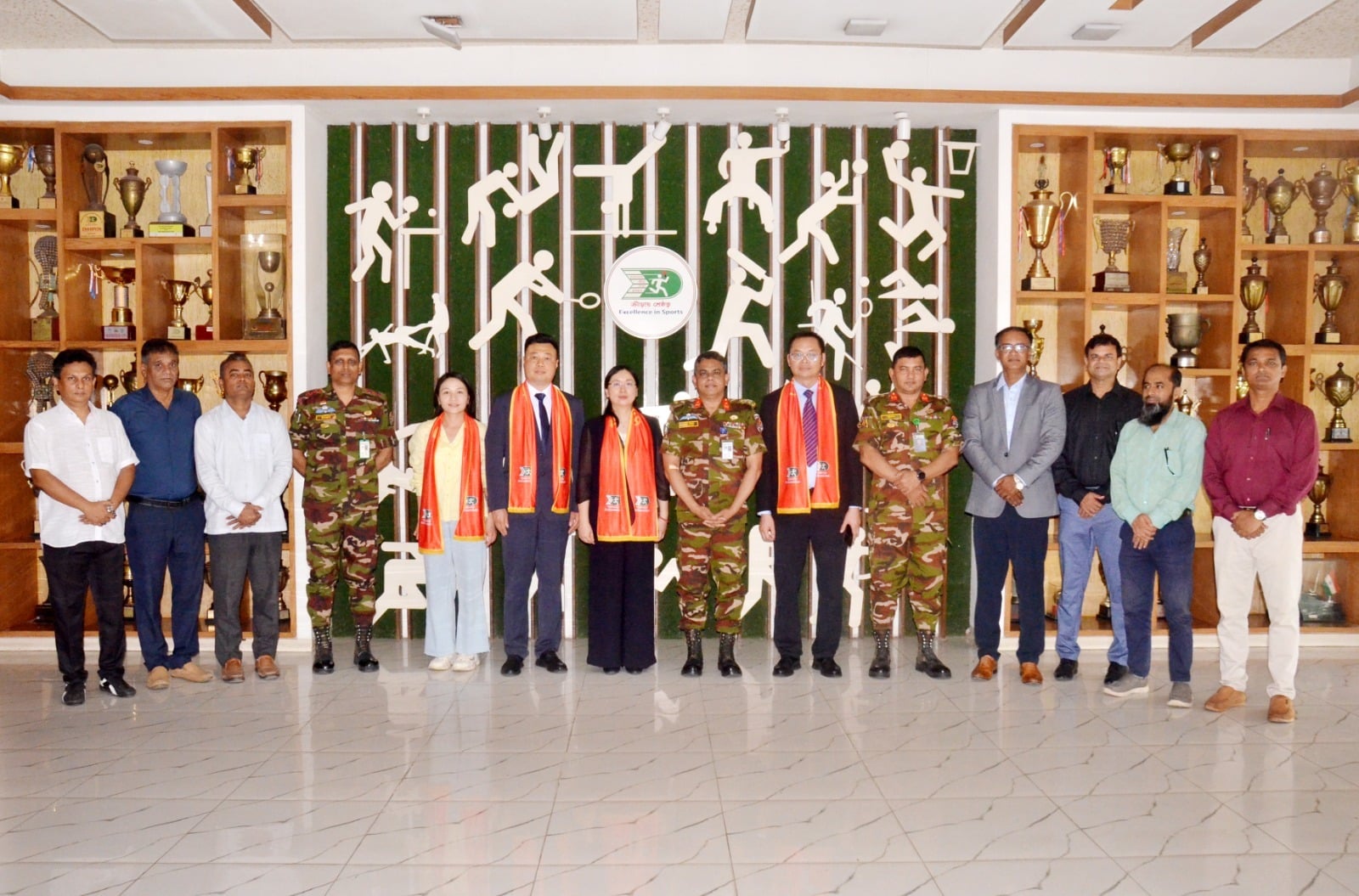 ইউনান মিনজু বিশ্ববিদ্যালয়ের প্রতিনিধিদের বিকেএসপি পরিদর্শন