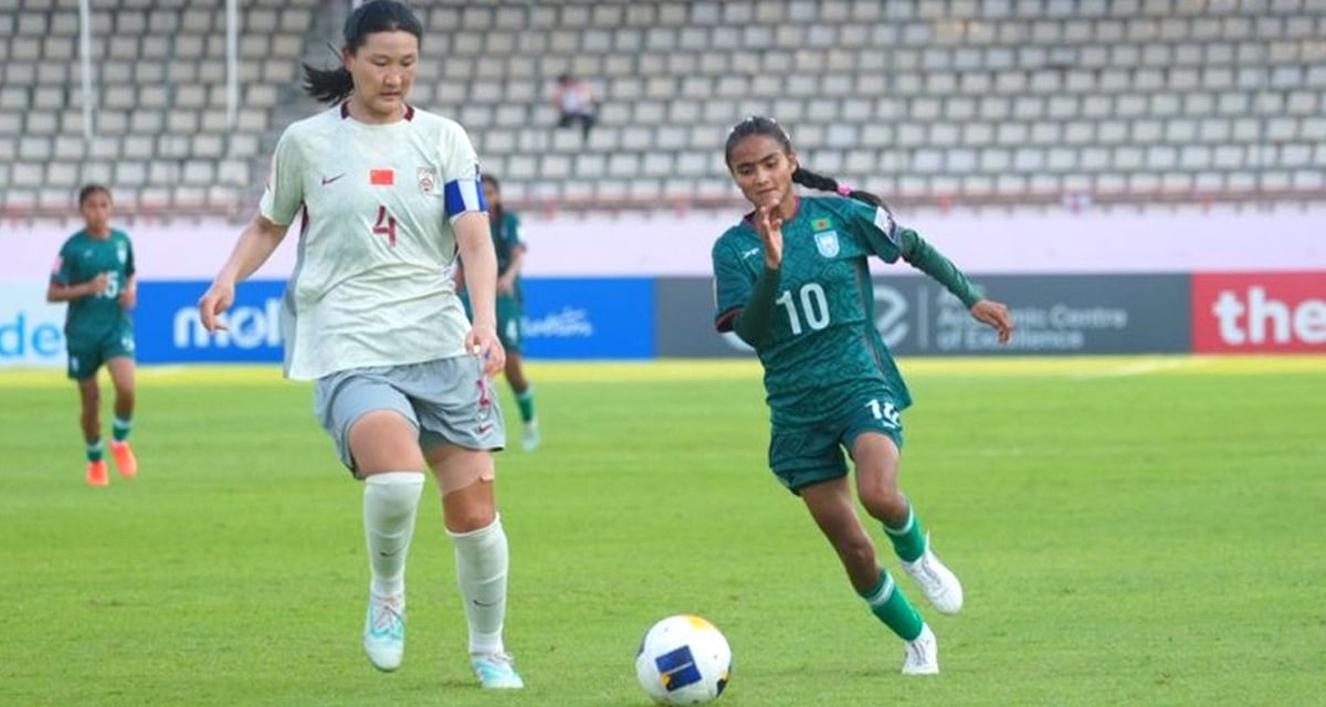 চীনের বিপক্ষে ২-০ গোলে হারল মেয়েরা