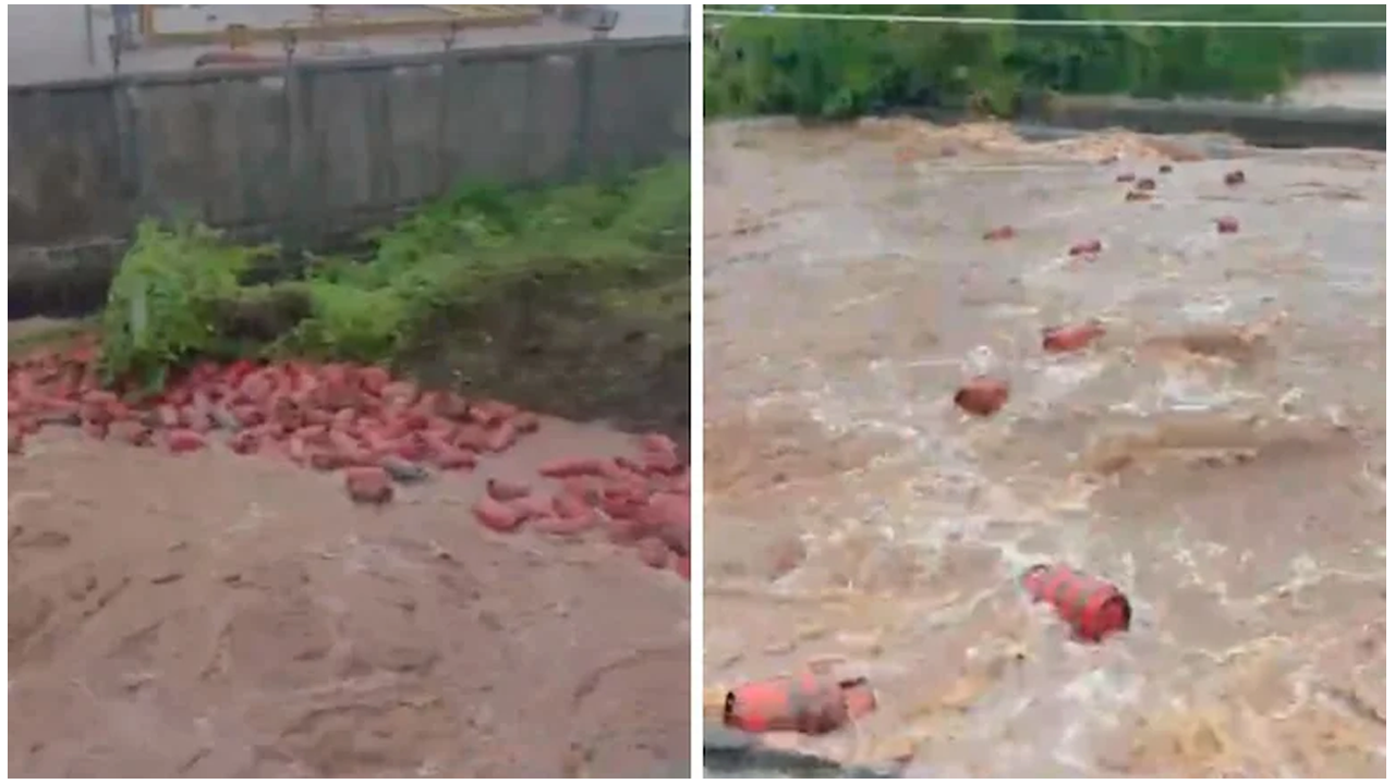 ভারতে বন্যার পানিতে ভেসে গেল ৩ হাজার গ্যাস সিলিন্ডার