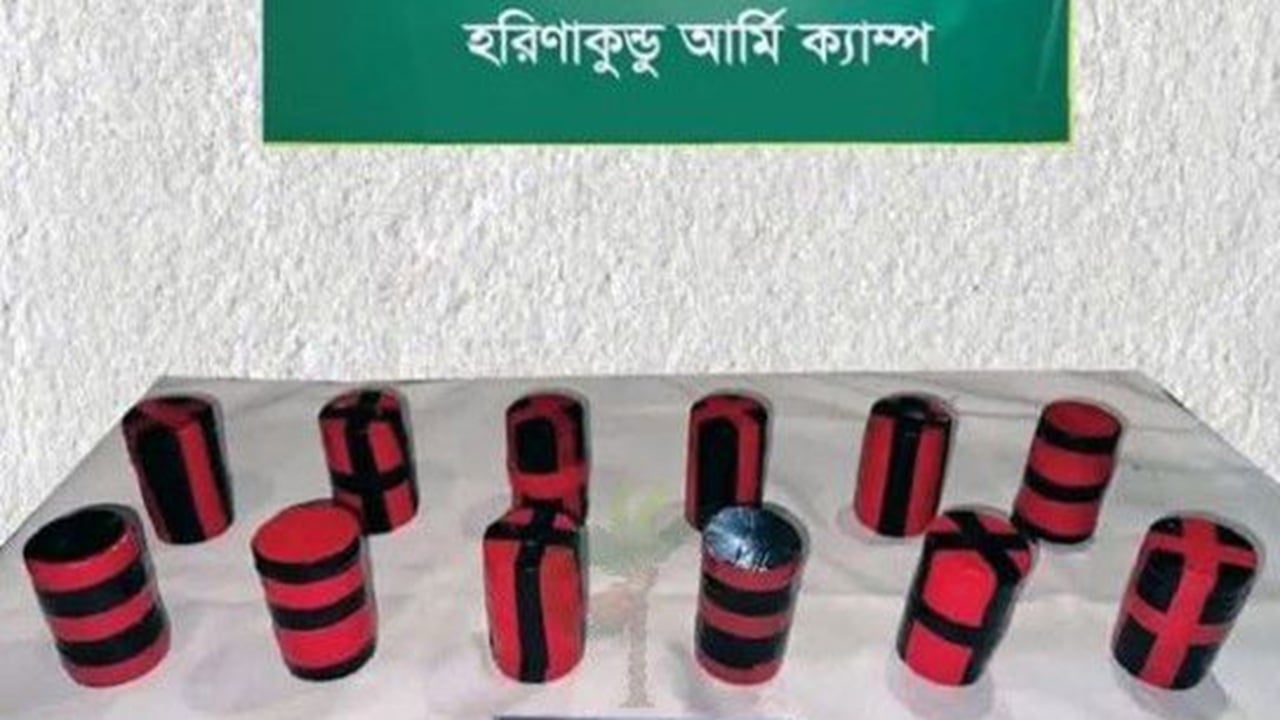 ঝিনাইদহে যৌথবাহিনীর অভিযানে ১২ ককটেল উদ্ধার