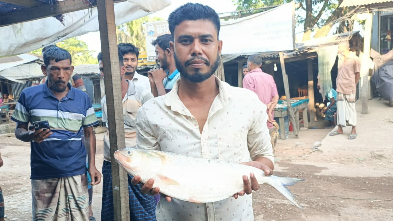 আড়াই কেজি ওজনের এক ইলিশ ১৬ হাজার টাকায় বিক্রি