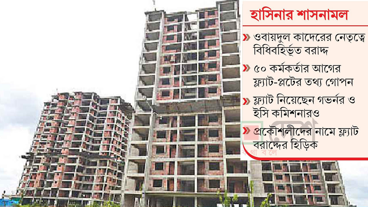 রাতের ভোটের কারিগররা পেয়েছেন ২৭০ ফ্ল্যাট