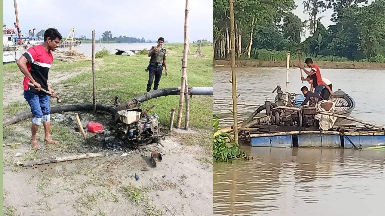 
দেওয়ানগঞ্জে ৫ ড্রেজার মেশিন জব্দ, বালু ব্যবসায়ীকে ৬ মাসের দণ্ড 