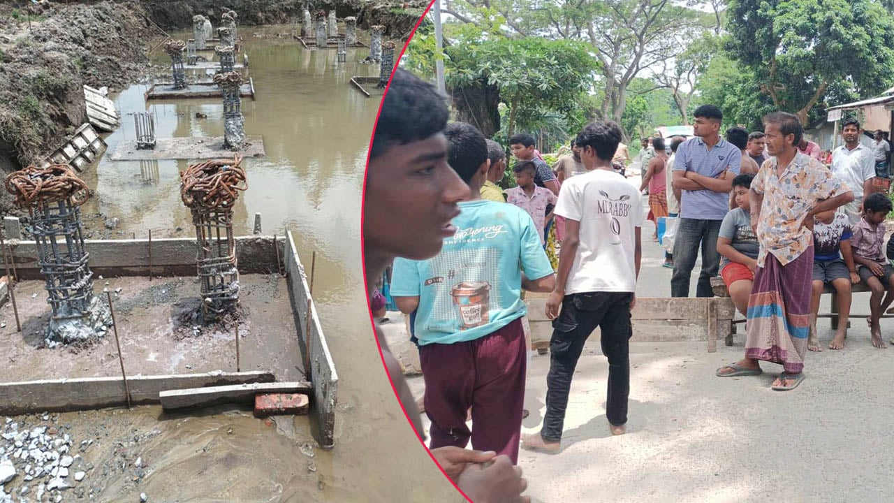 পীরগাছায় স্টেডিয়াম নির্মাণে অনিয়ম, বাধা দেয়ায় স্থানীয়দের মারধর