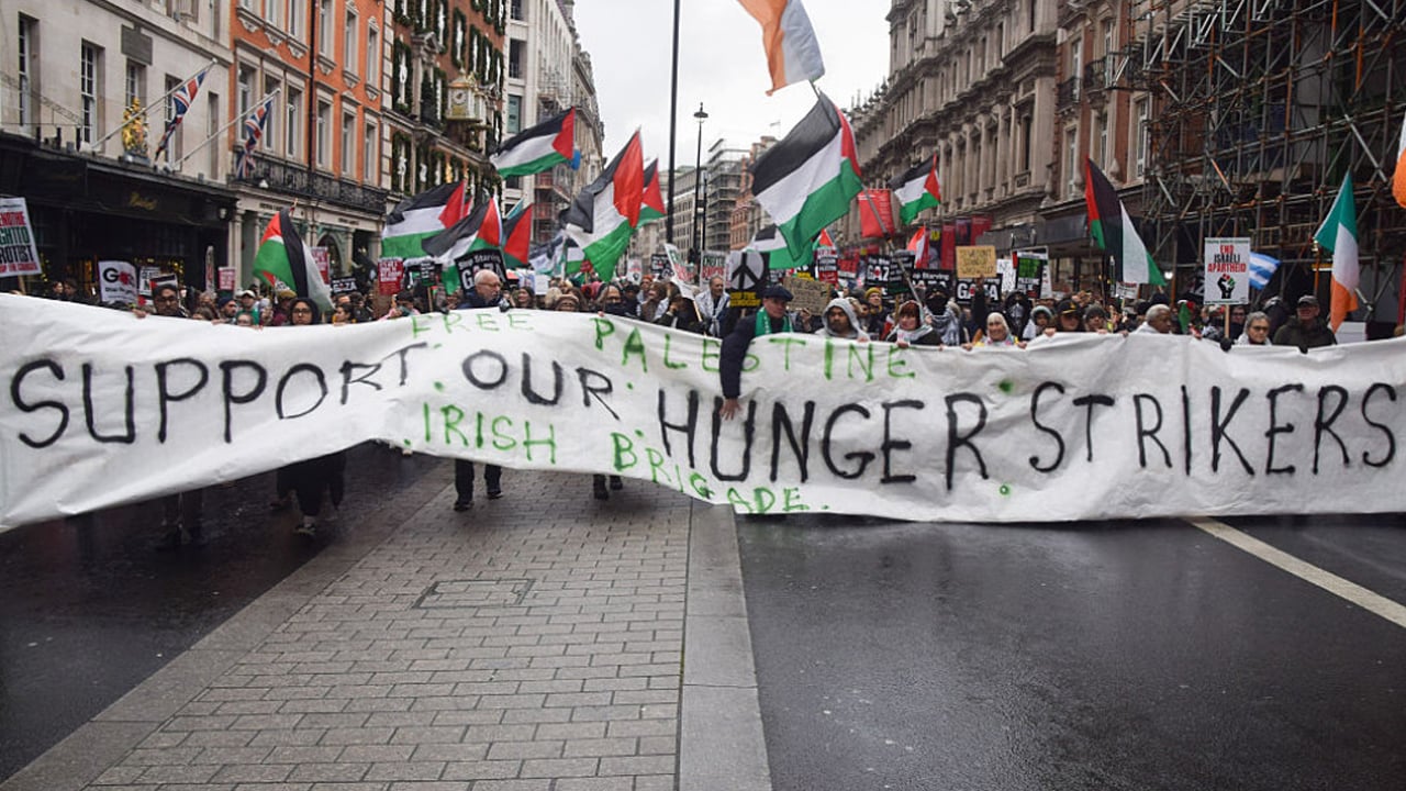 যুক্তরাজ্যে ফিলিস্তিনপন্থি অনশনকারীদের জীবন ঝুঁকিতে