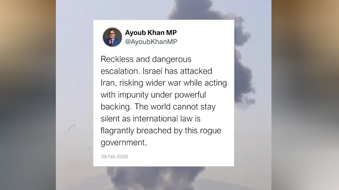 ইরান হামলা আন্তর্জাতিক আইন ভঙ্গ সতর্ক করলেন ব্রিটিশ এমপি