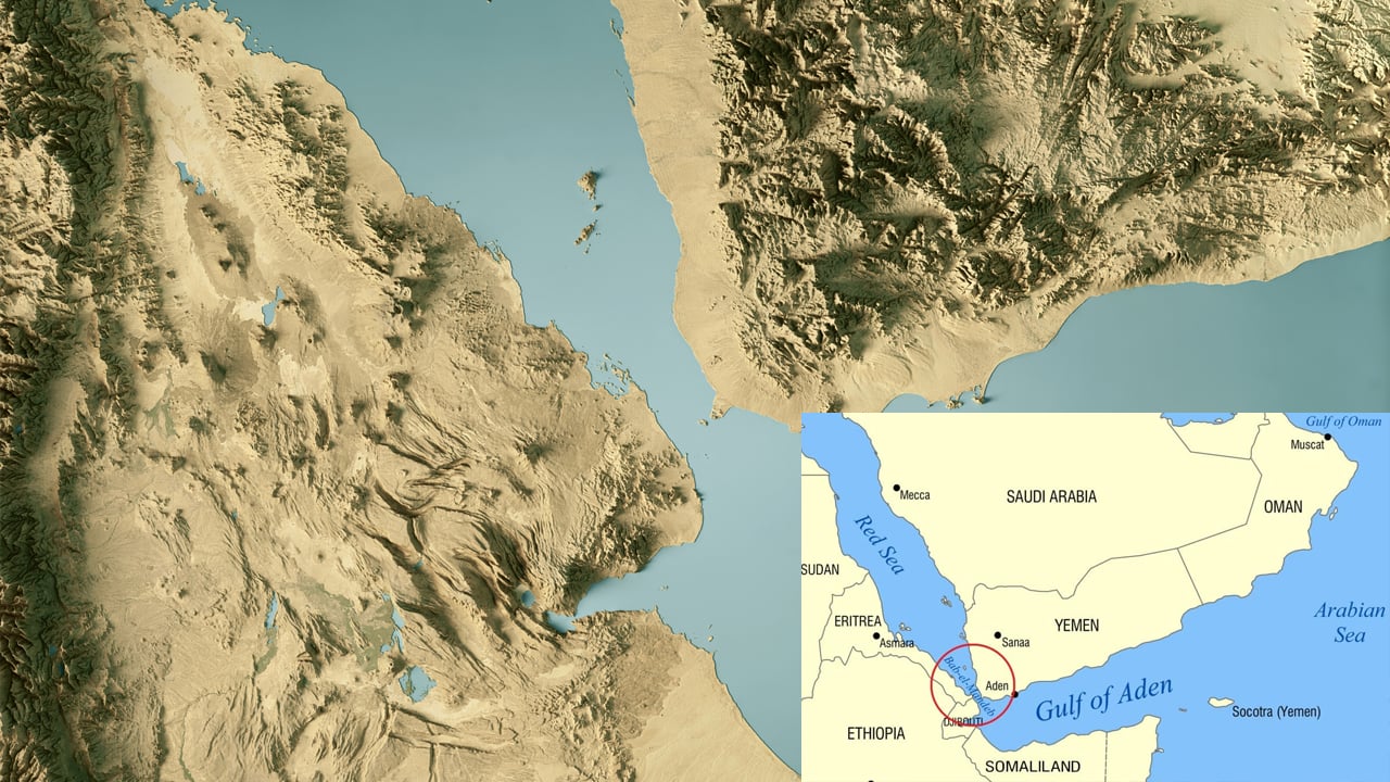 ইরানের প্রতি সমর্থনে বাব আল-মান্দেব প্রণালি বন্ধের হুমকি হুতিদের