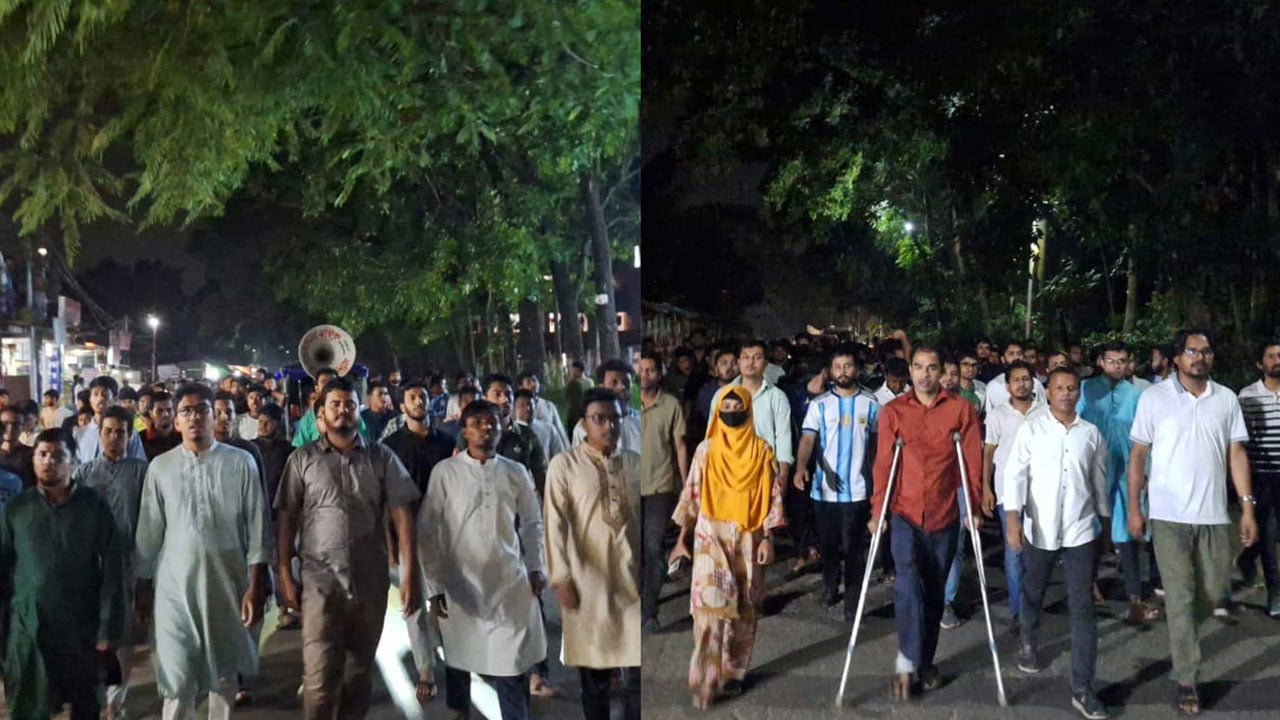 চবিতে ছাত্রদল-ছাত্রশিবিরের পাল্টাপাল্টি বিক্ষোভ