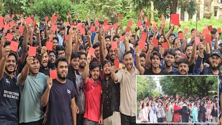 পঞ্চম দিনেও অচল চুয়েট, নতুন ভিসিকে শিক্ষার্থীদের লাল কার্ড
