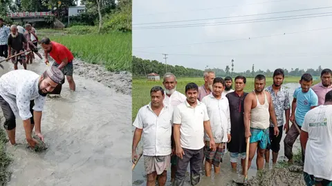 কৃষকের দুর্ভোগ লাঘবে জামায়াতের উদ্যোগে ঝিনিয়ার বিলে স্বেচ্ছাশ্রমে খাল খনন
