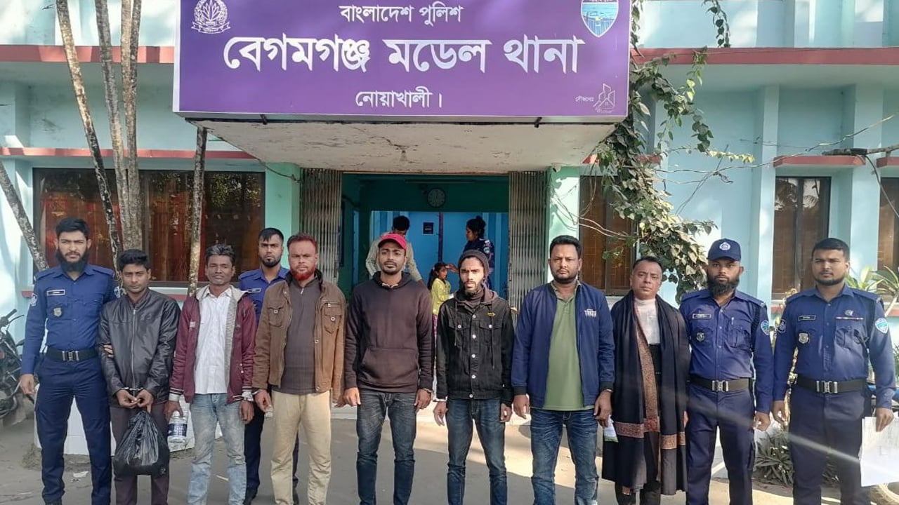 নোয়াখালীতে যুবলীগ নেতাসহ গ্রেপ্তার ৭
