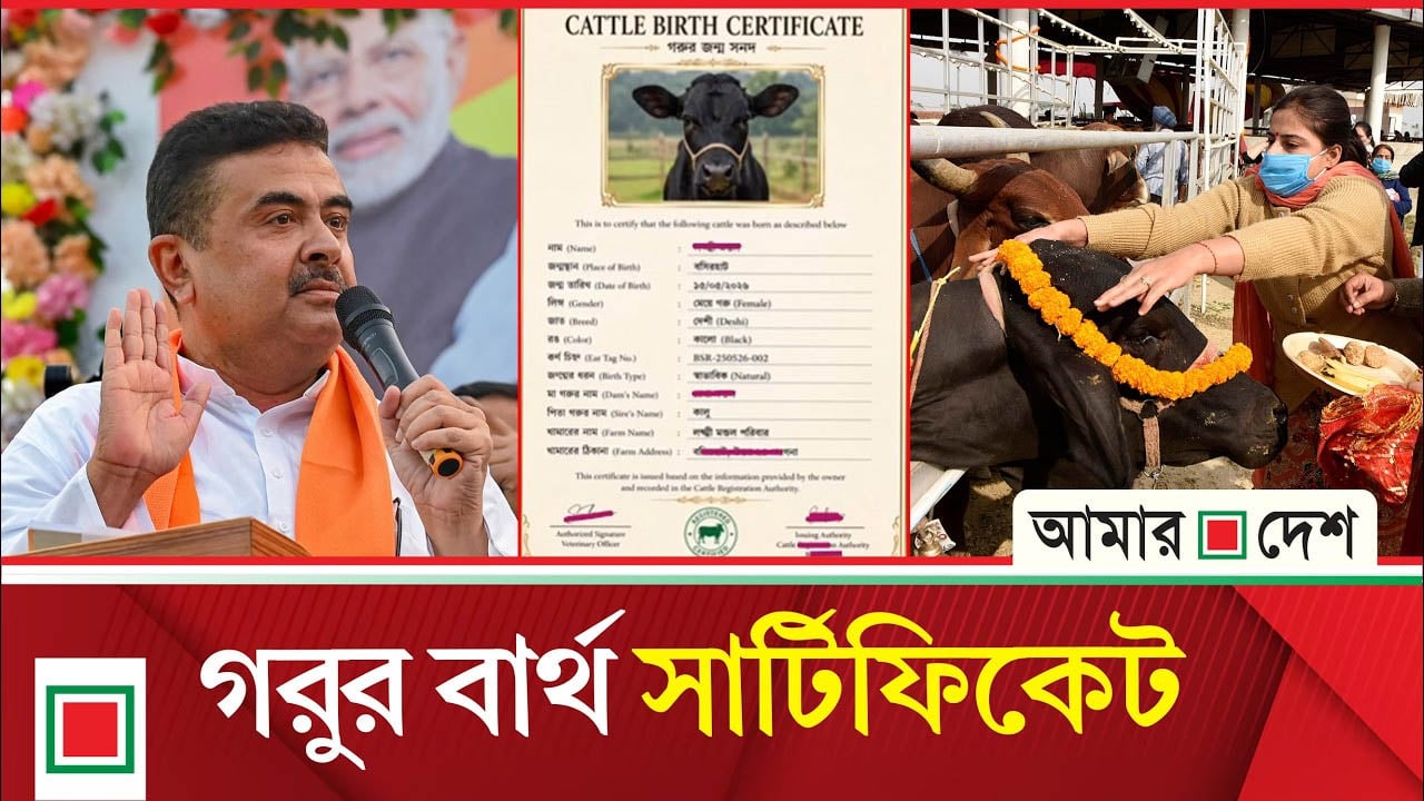 গরুর বার্থ সাটিফিকেট দেবে পশ্চিমবঙ্গ সরকার!