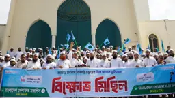 সম্পত্তি হস্তান্তর বিল পাসের প্রতিবাদে দেশব্যাপী মামুনুল হকের দলের বিক্ষোভ