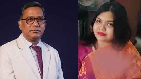 জাতীয় সংগীত পরিবেশনের সময় ব্যাকগ্রাউন্ডে হাসিনার ছবি, দুই শিক্ষককে শোকজ
