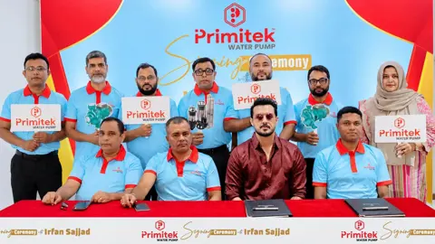 প্রিমিটেক ওয়াটার পাম্পের ব্র্যান্ড মডেল হলেন ইরফান সাজ্জাদ
