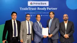 বাংলাদেশের প্রথম ব্যাংক হিসেবে ট্রেডট্রাস্ট-রেডি পার্টনার স্বীকৃতি পেল প্রাইম ব্যাংক
