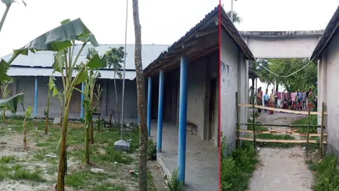 পুত্রবধূকে ‘চাকরি না দেওয়ায়’ বিদ্যালয়ে তালা, মাঠে লাগালেন কলাগাছ
