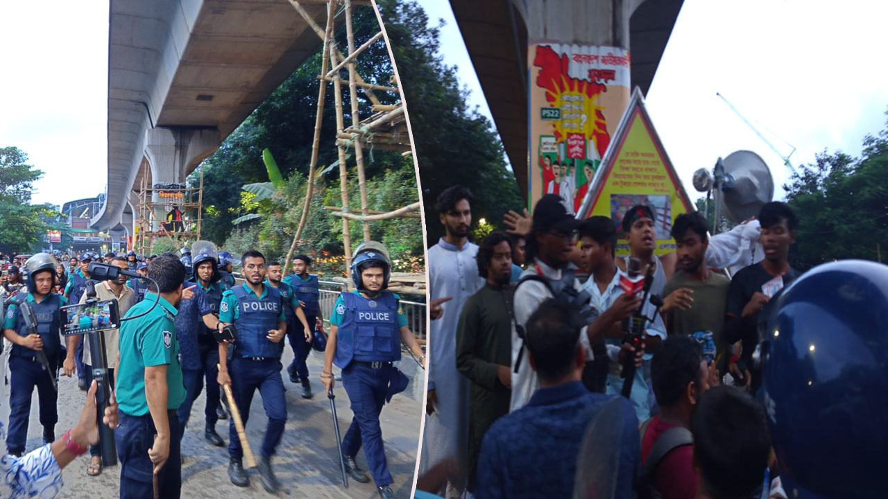 শাহবাগে জুলাই যোদ্ধাদের দুই গ্রুপের সংঘর্ষ