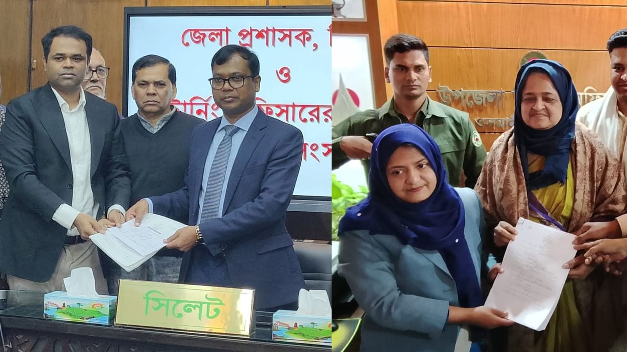 মা ও ছেলের একসঙ্গে মনোনয়নপত্র দাখিল