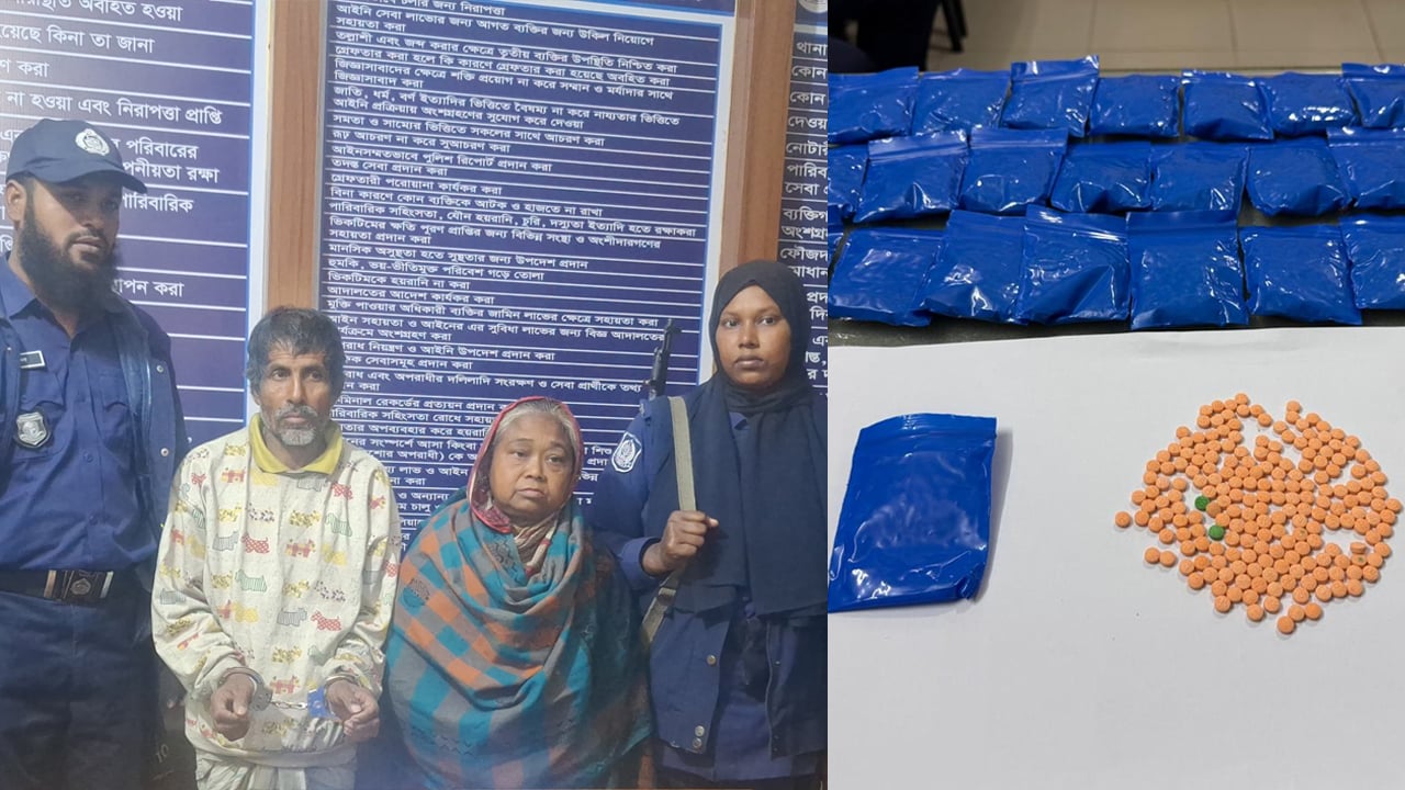 নাটোরে ৪ হাজার ৮শ পিস ইয়াবাসহ আটক ২