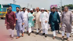 ঢাকা-রংপুর লংমার্চের পথসভাস্থল ভোগড়া বাইপাস পরিদর্শন