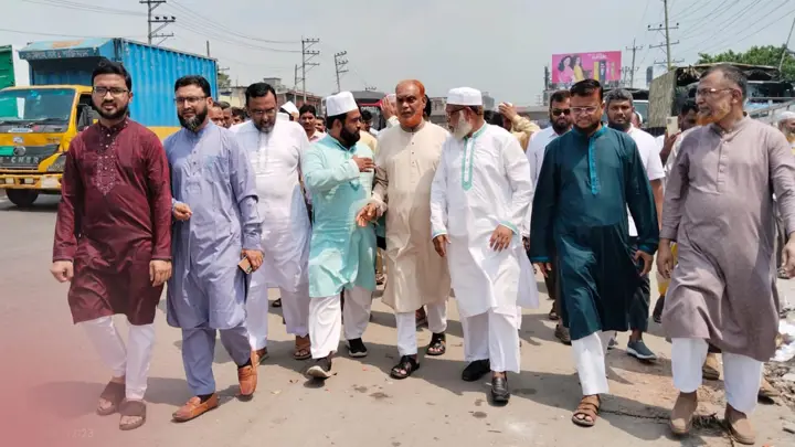 ঢাকা-রংপুর লংমার্চের পথসভাস্থল ভোগড়া বাইপাস পরিদর্শন
