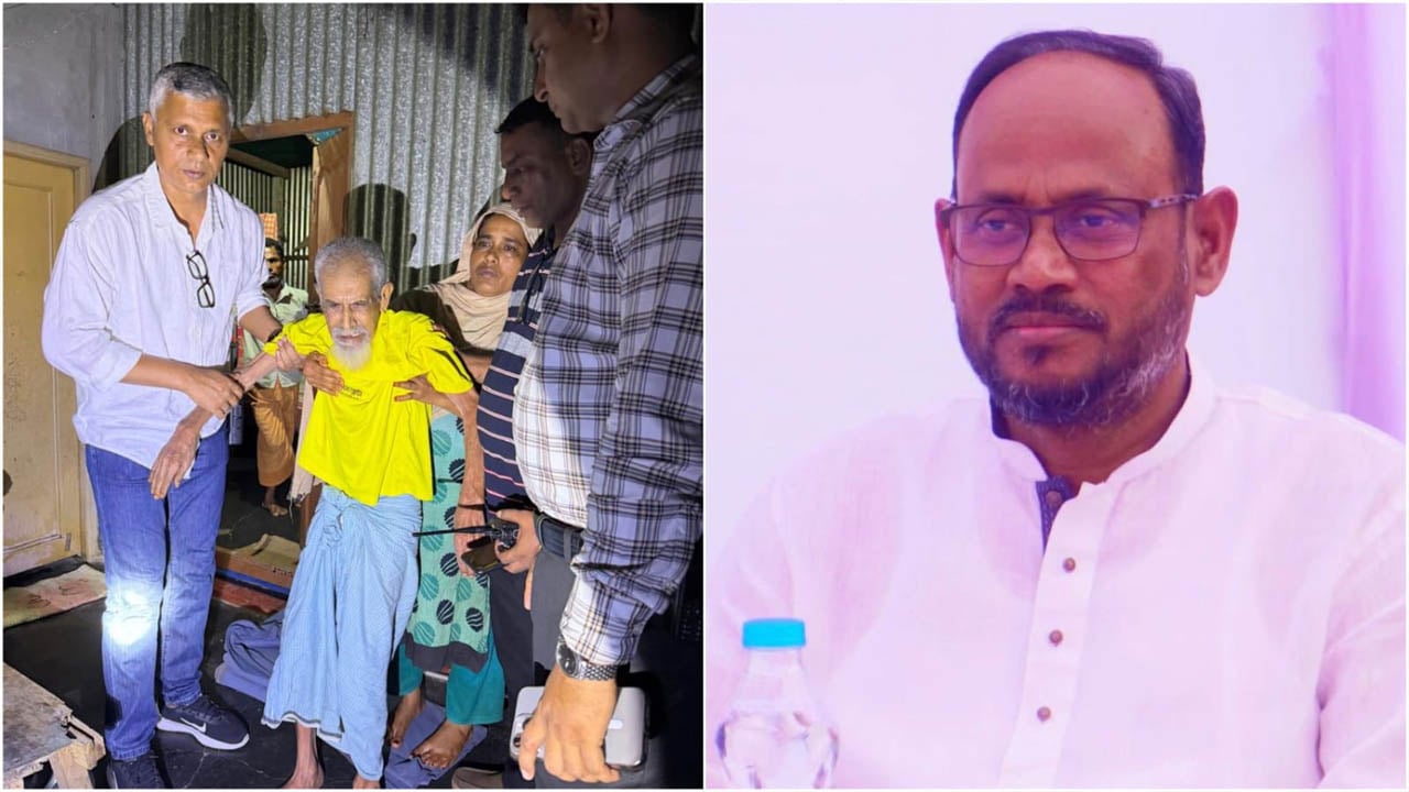 শতবর্ষী বৃদ্ধকে রাস্তায় ফেলে গেল স্বজনরা, পাশে দাঁড়ালেন প্রতিমন্ত্রী টুকু