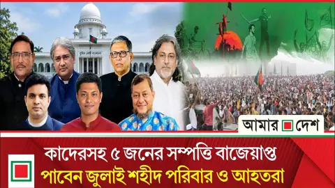 মৃত্যুদণ্ডপ্রাপ্ত পাঁচ আ.লীগারের সম্পদ জুলাই শহীদ পরিবার ও আহতদের দেওয়ার নির্দেশ

