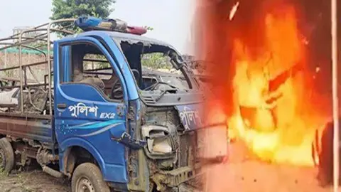 জুলাই আন্দোলনে আশুলিয়ায় হত্যাকাণ্ড: লুকিয়ে রাখা সেই পুলিশভ্যান উদ্ধার