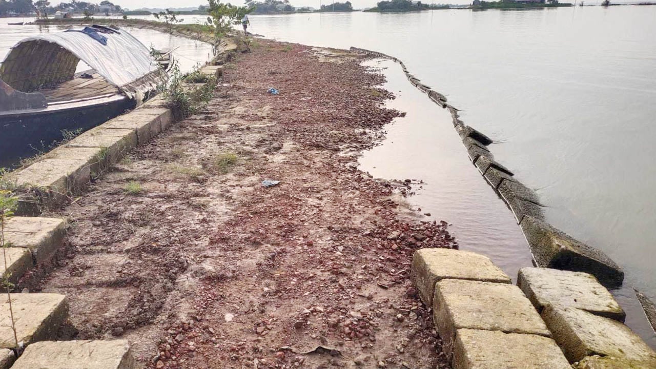 নেত্রকোনায় ফসলরক্ষা বাঁধের দুই হাজারের বেশি ব্লক লুট, আতঙ্কে কৃষক
