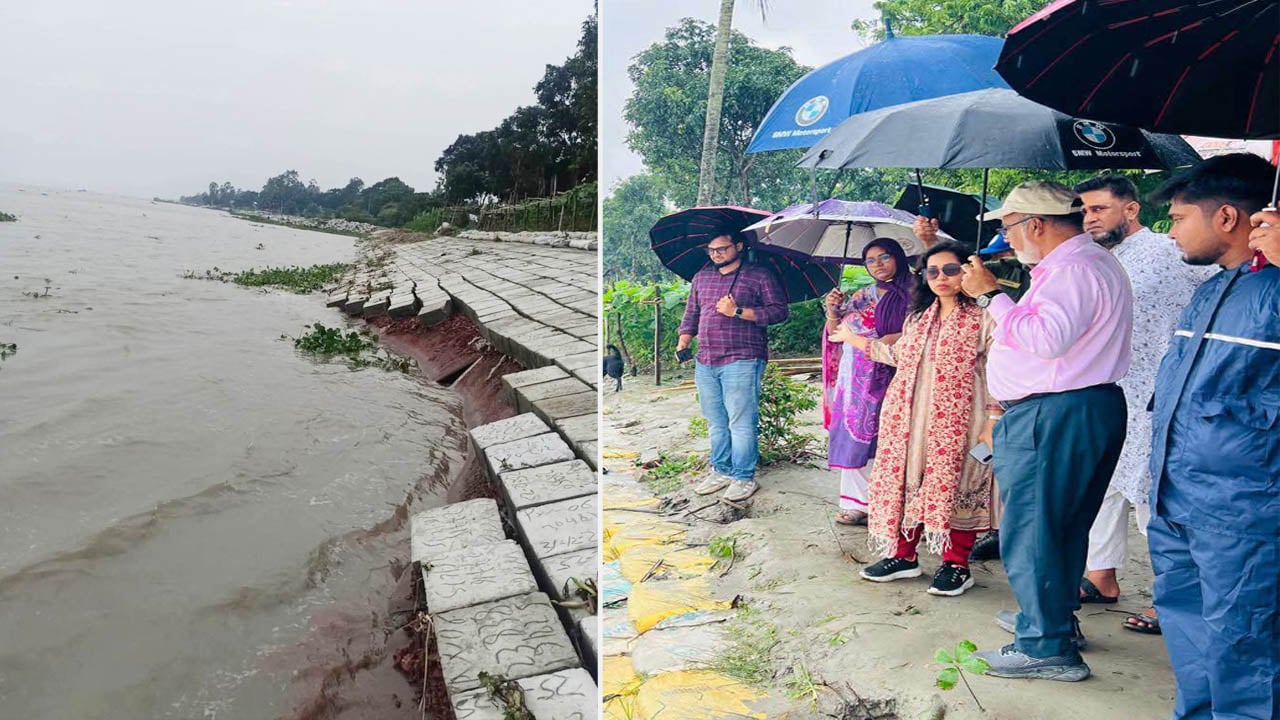 লৌহজংয়ে ভাঙন আতঙ্কে নির্ঘুম রাত কাটছে পদ্মাপাড়ের মানুষের