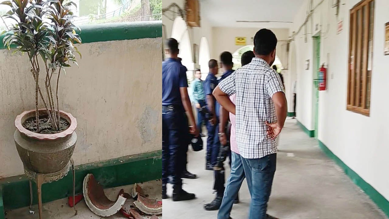 ‘দালাল’ বলায় ডিসি অফিসে দুই বিএনপি নেতার মারামারি, আহত ১