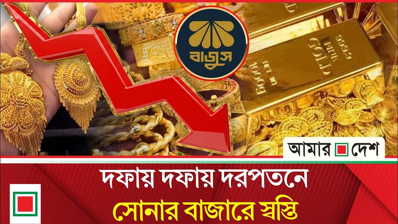 টানা কমতির পর প্রতিভরি স্বর্ণের দাম কত