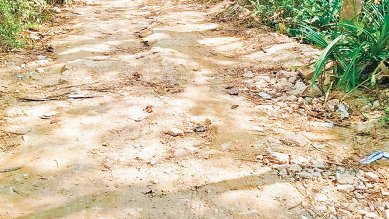 চাতরী-কেঁয়াগড় সড়কের কাজ ফেলে ঠিকাদার উধাও