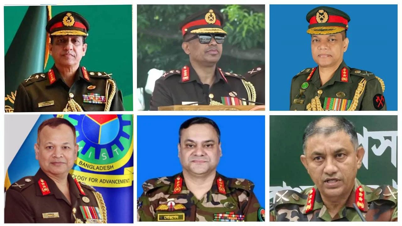 সেনাবাহিনীর উচ্চ ৬ পদে রদবদল