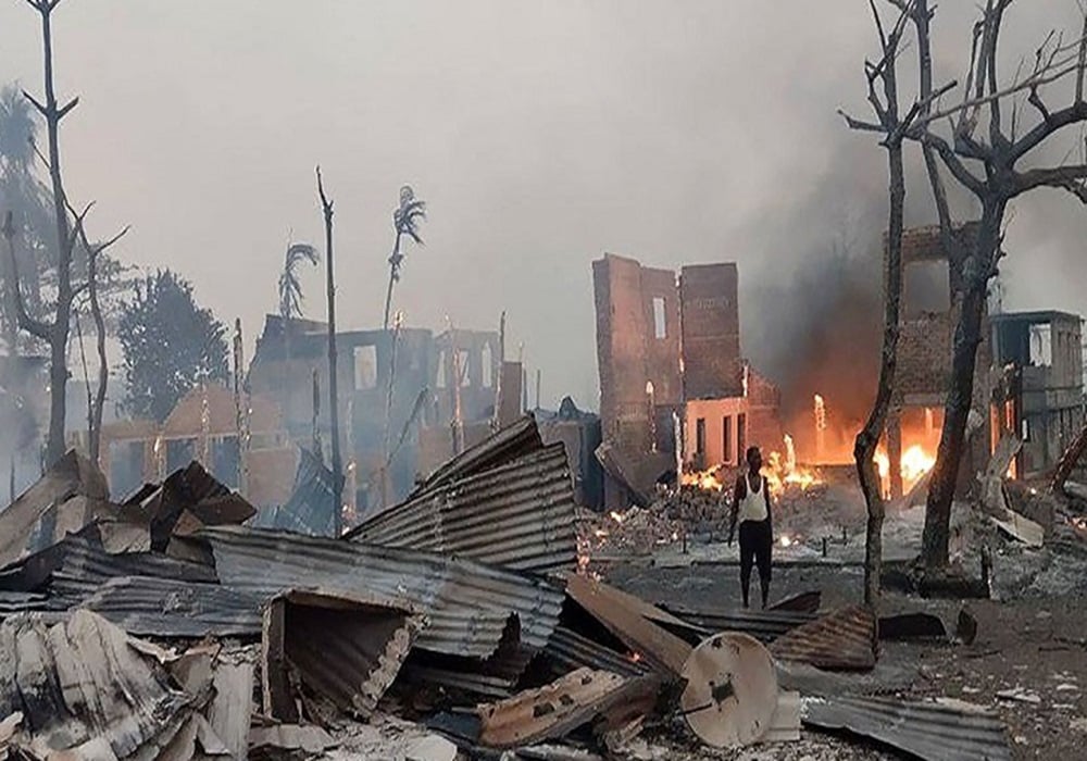 জান্তা বাহিনীর বিমান হামলায় ১৫ বেসামরিক নাগরিক নিহত