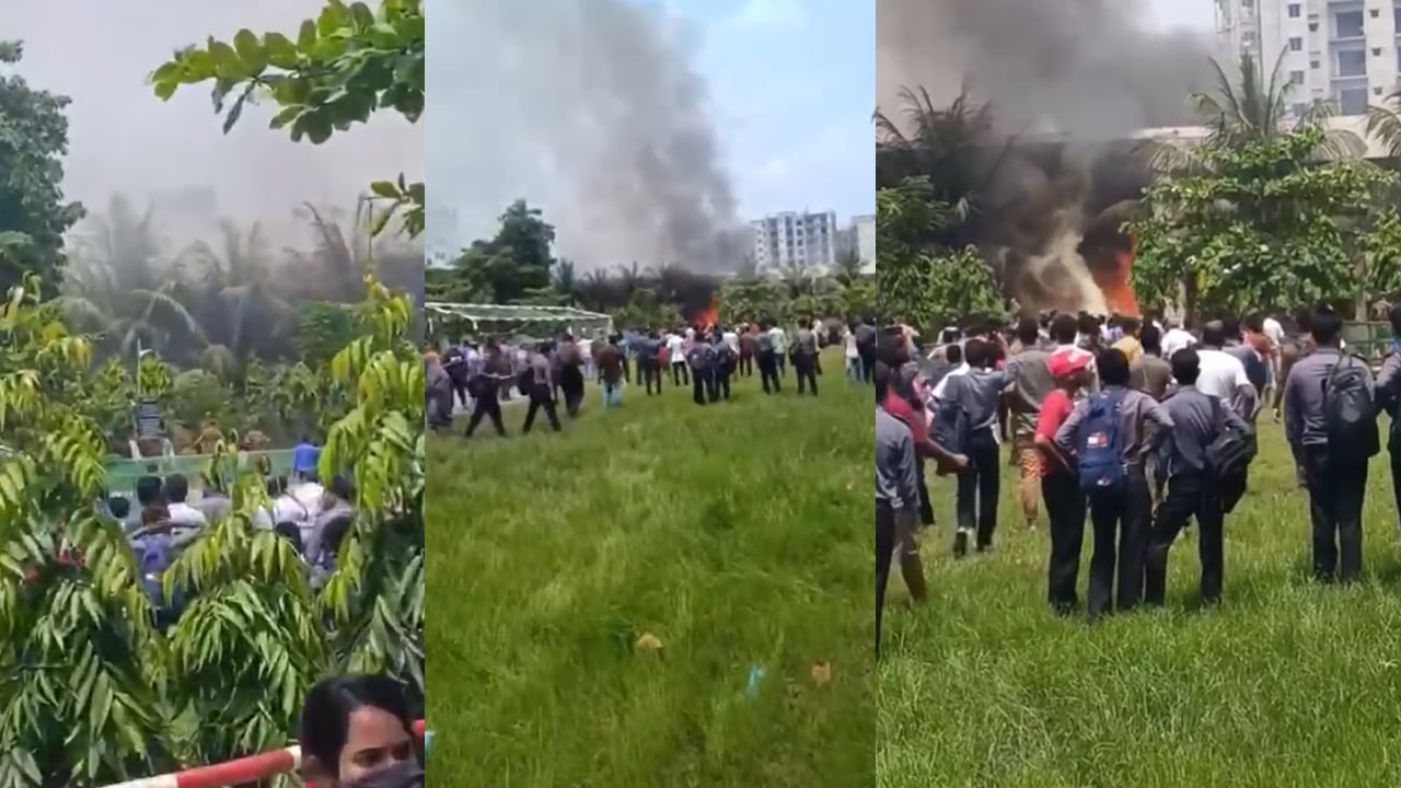 বিমানটি বিধ্বস্ত হওয়ার সময় ভবনে শিশুদের ক্লাস চলছিল