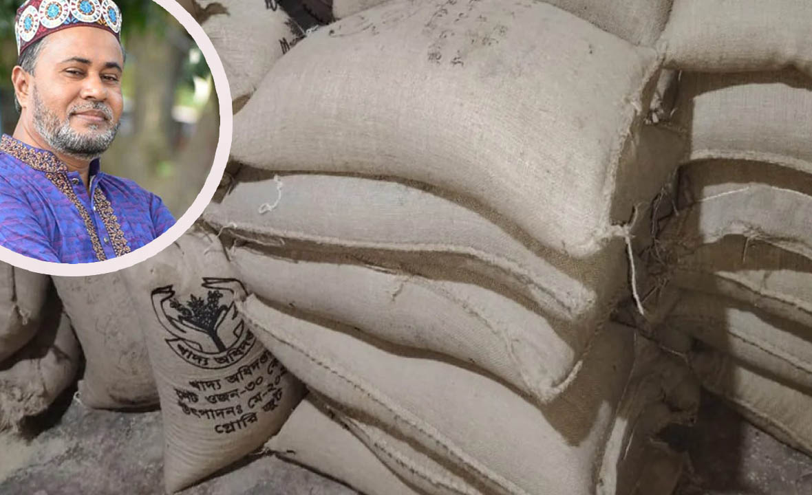 বিএনপি নেতার গুদামে মিলল ৩০৪ বস্তা সরকারি চাল