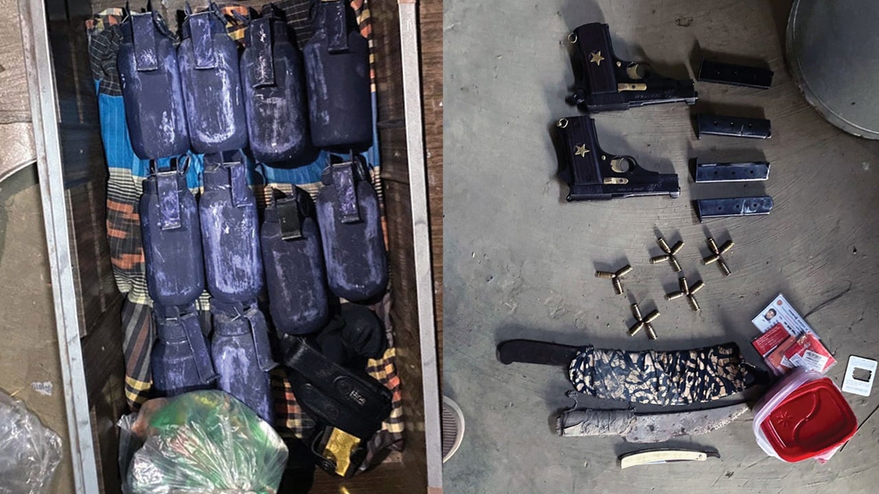 যশোরে ১০ গ্রেনেডসহ অস্ত্র-গুলি উদ্ধার