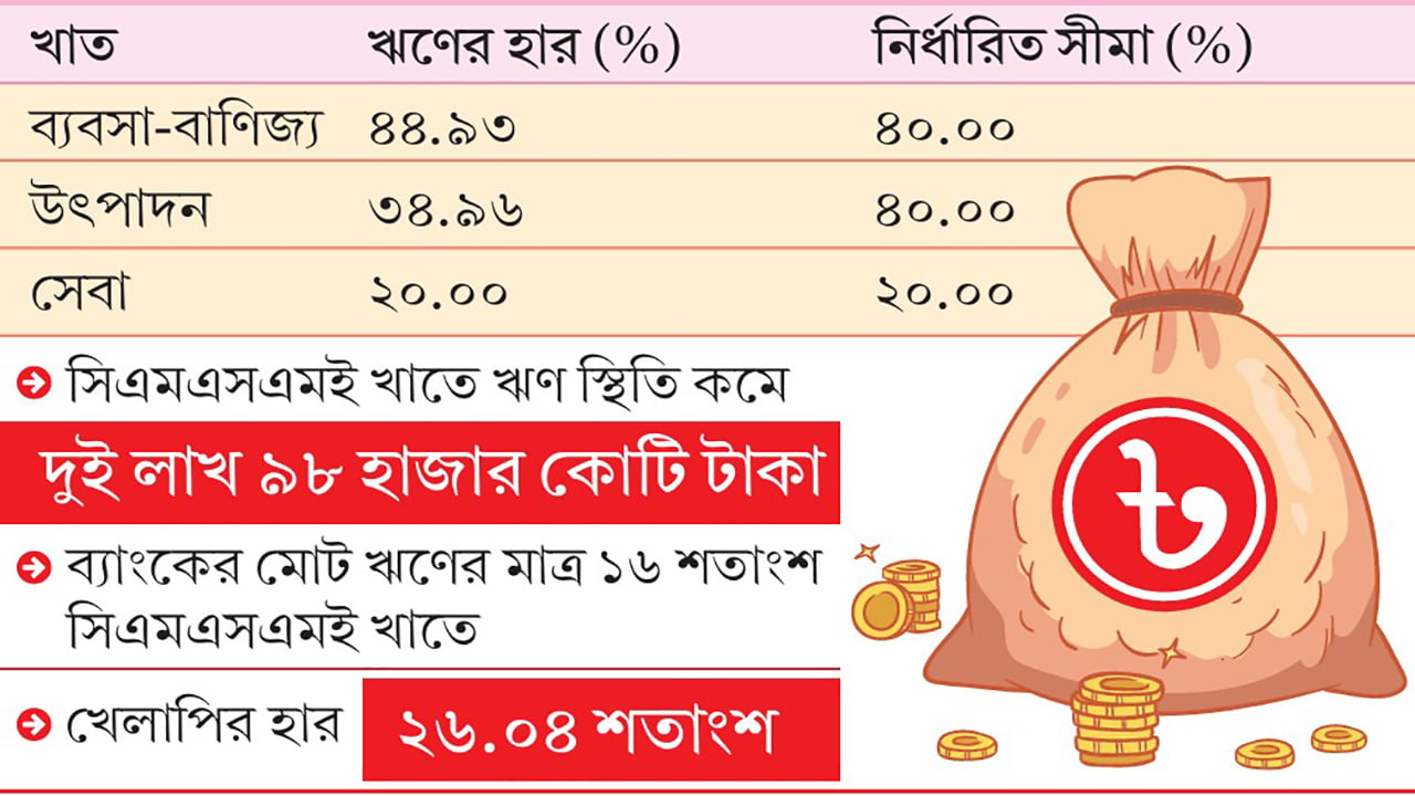 উৎপাদনে নয়, বাণিজ্যে ঝুঁকছে সিএমএসএমই ঋণ