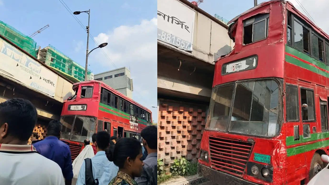আবারও দুর্ঘটনার কবলে ঢাবির বাস